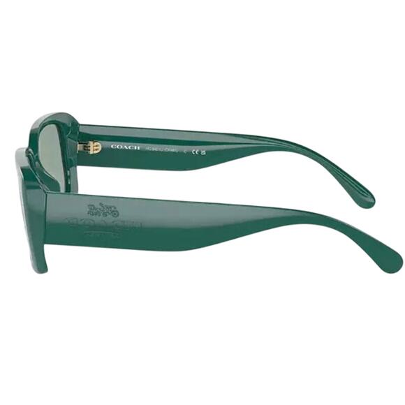 Coach Narrow Rectangle Glasses in Dark Green NWT